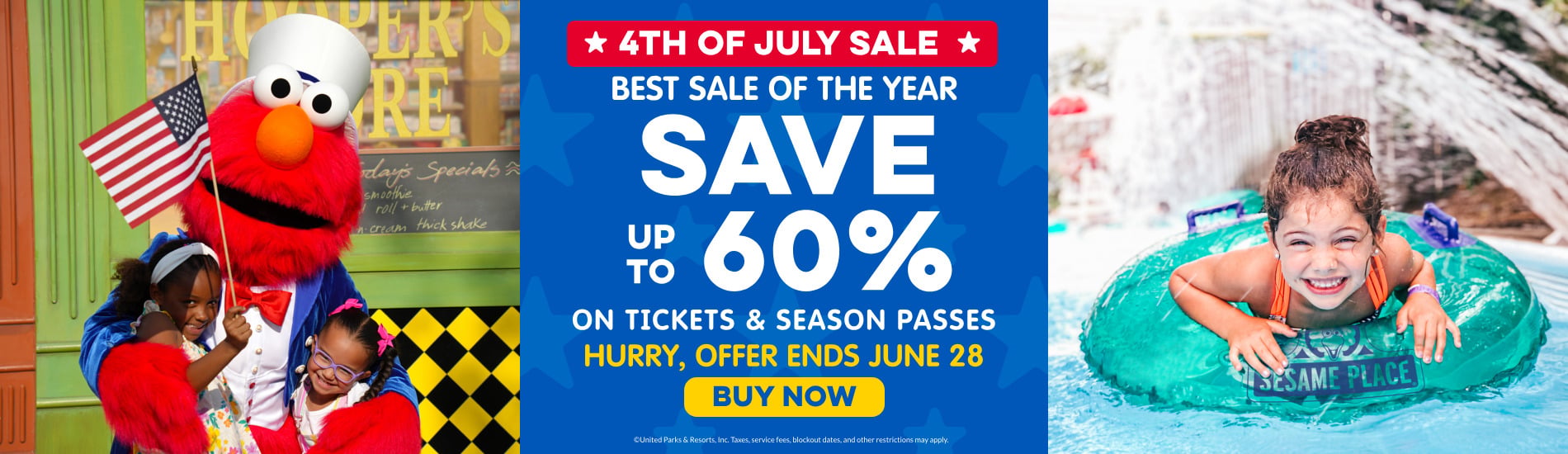 Save up to 60% on Tickets & Season Passes
