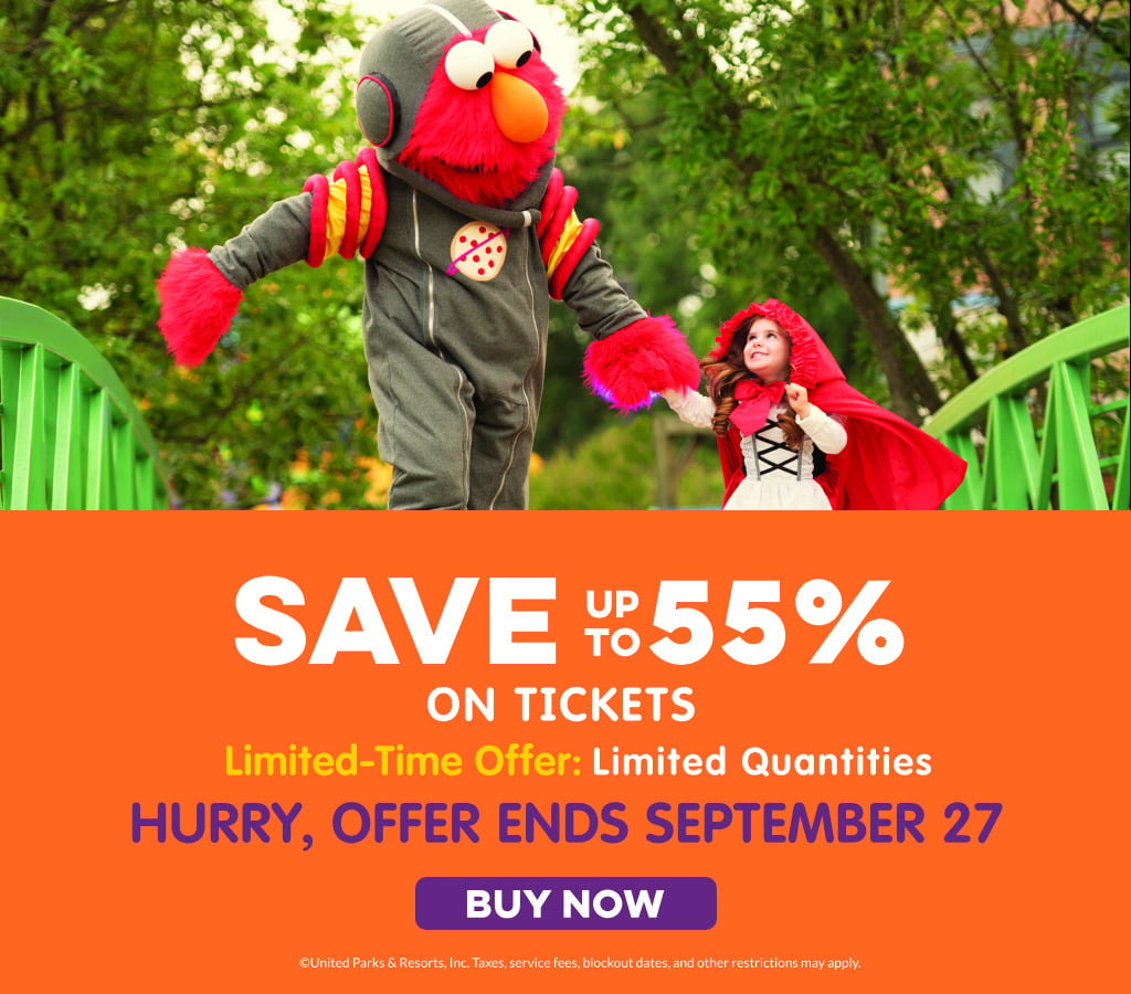 Save up to 55% on tickets