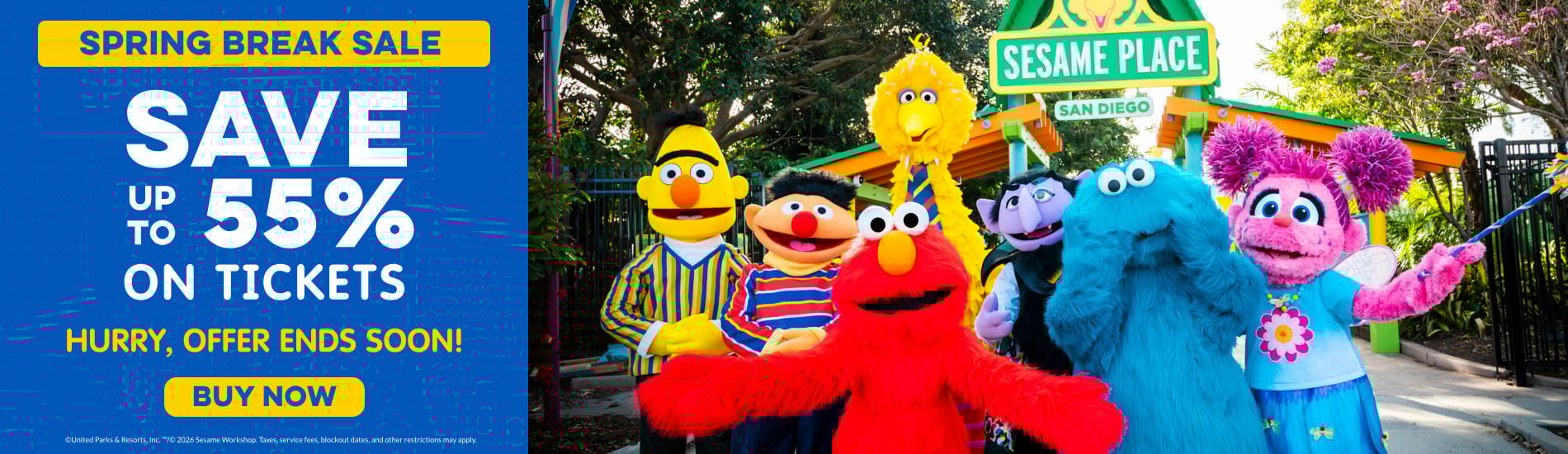 Sesame Place San Diego February Offers
