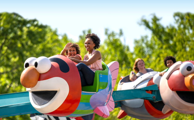 Mom and Daughter on ride.